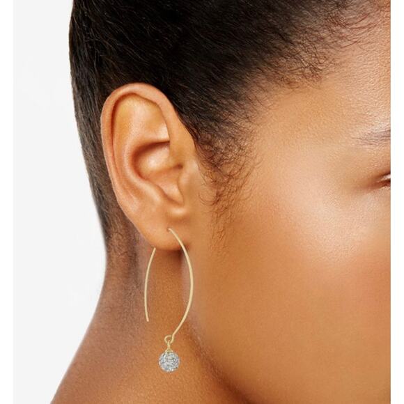 NEW Giani Bernini Crystal Ball Cluster Threader EARRINGS Sterling Silver Dangle - Picture 5 of 7